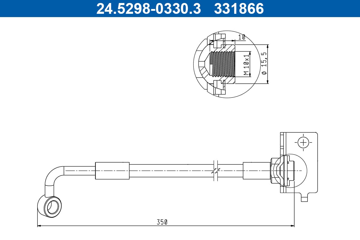 ATE Brzdová hadica 24.5298-0330.3 1
