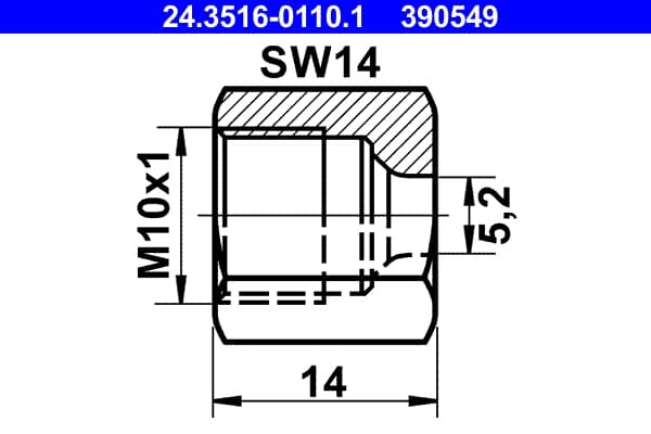 ATE Prevlečná matica 24351601101 1