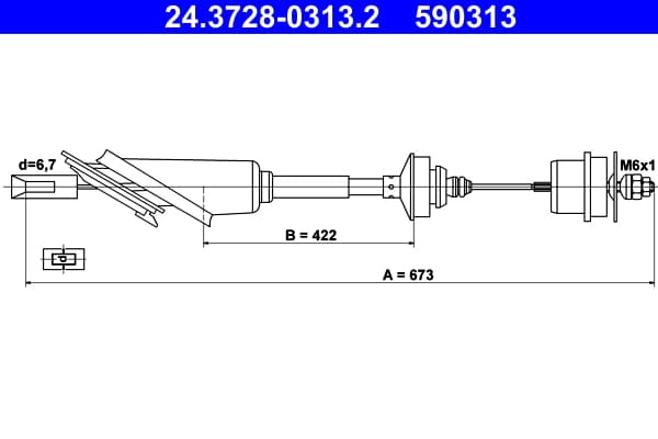 ATE Lanko ovládania spojky 24372803132 1