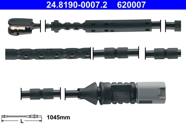 ATE Výstražný kontakt opotrebenia brzdového obloženia 24819000072 1