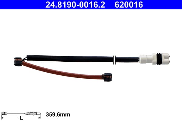ATE Výstražný kontakt opotrebenia brzdového obloženia 24819000162 1