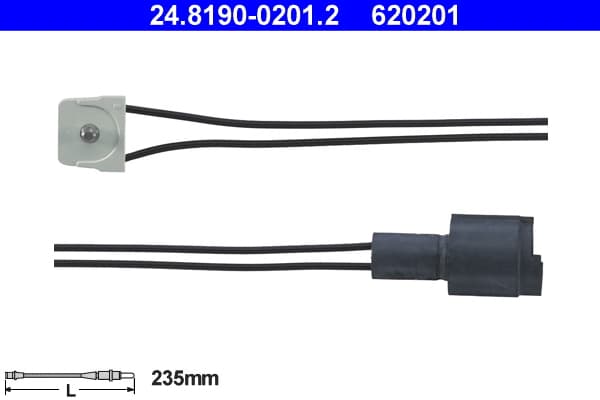 ATE Výstražný kontakt opotrebenia brzdového obloženia 24819002012 1