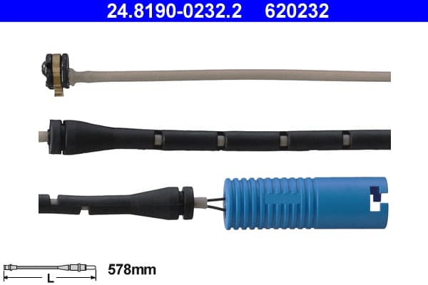 ATE Výstražný kontakt opotrebenia brzdového obloženia 24819002322 1