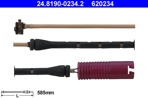 ATE Výstražný kontakt opotrebenia brzdového obloženia 24819002342 1