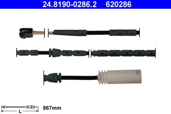 ATE Výstražný kontakt opotrebenia brzdového obloženia 24819002862 1
