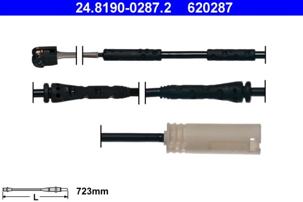ATE Výstražný kontakt opotrebenia brzdového obloženia 24819002872 1