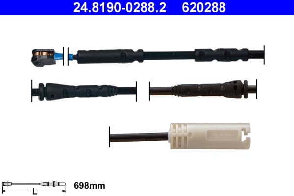 ATE Výstražný kontakt opotrebenia brzdového obloženia 24819002882 1