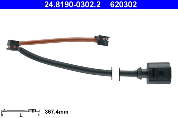 ATE Výstražný kontakt opotrebenia brzdového obloženia 24819003022 1