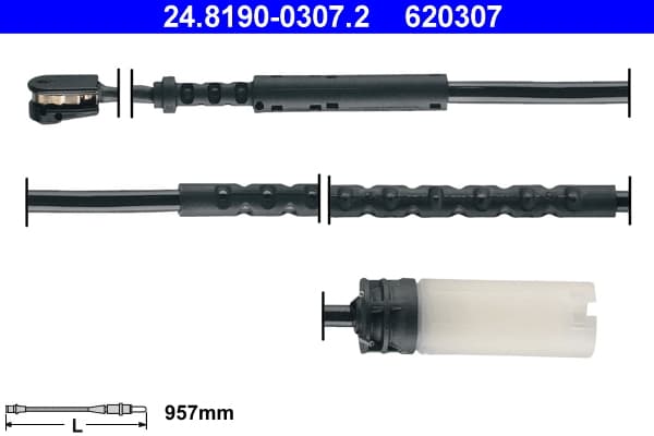 ATE Výstražný kontakt opotrebenia brzdového obloženia 24819003072 1