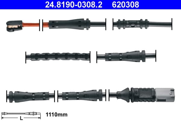 ATE Výstražný kontakt opotrebenia brzdového obloženia 24819003082 1