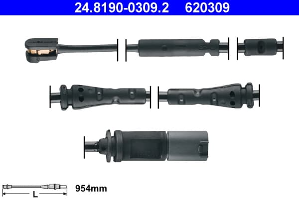 ATE Výstražný kontakt opotrebenia brzdového obloženia 24819003092 1