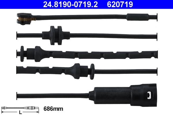 ATE Výstražný kontakt opotrebenia brzdového obloženia 24819007192 1