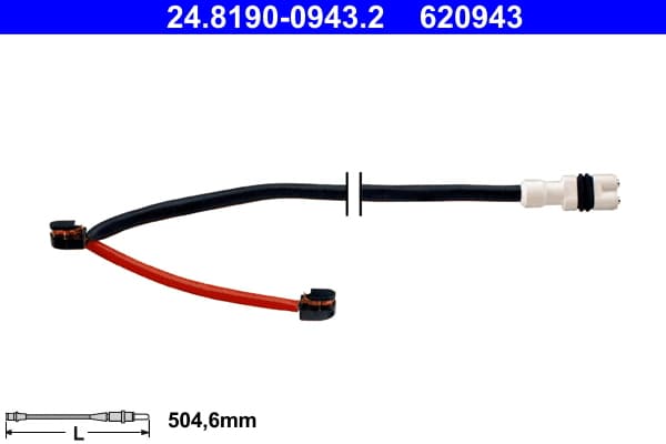 ATE Výstražný kontakt opotrebenia brzdového obloženia 24819009432 1