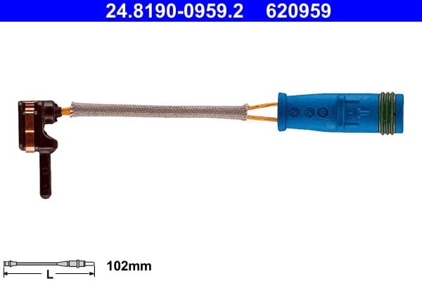 ATE Výstražný kontakt opotrebenia brzdového obloženia 24819009592 1