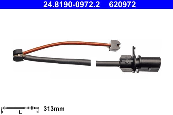 ATE Výstražný kontakt opotrebenia brzdového obloženia 24819009722 1