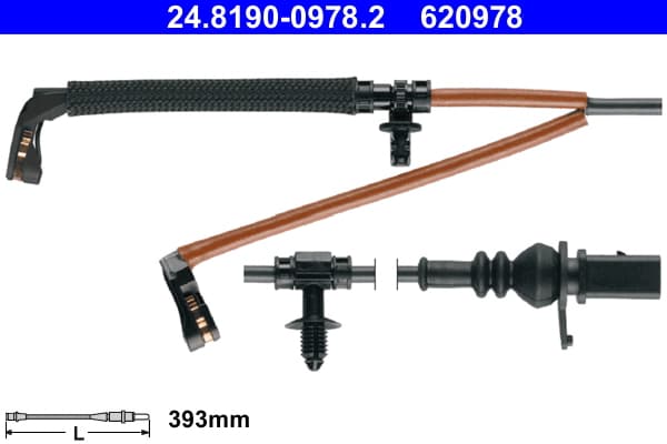 ATE Výstražný kontakt opotrebenia brzdového obloženia 24819009782 1