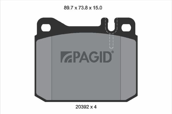 PAGID Sada brzdových platničiek kotúčovej brzdy T4135N 1