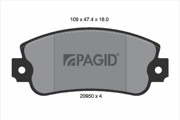 PAGID Sada brzdových platničiek kotúčovej brzdy T9003N 1
