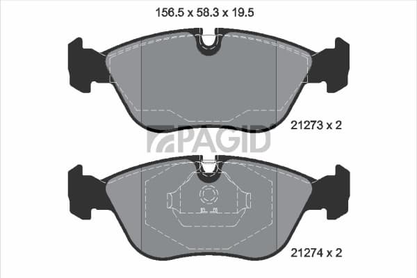 PAGID Sada brzdových platničiek kotúčovej brzdy T1078N 1