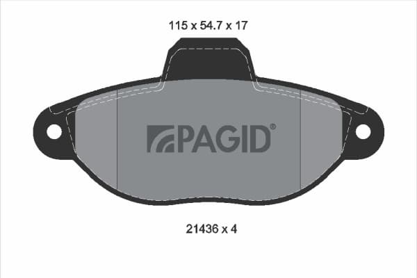 PAGID Sada brzdových platničiek kotúčovej brzdy T9031N 1