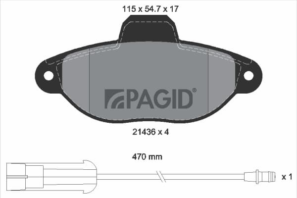 PAGID Sada brzdových platničiek kotúčovej brzdy T9030N 1
