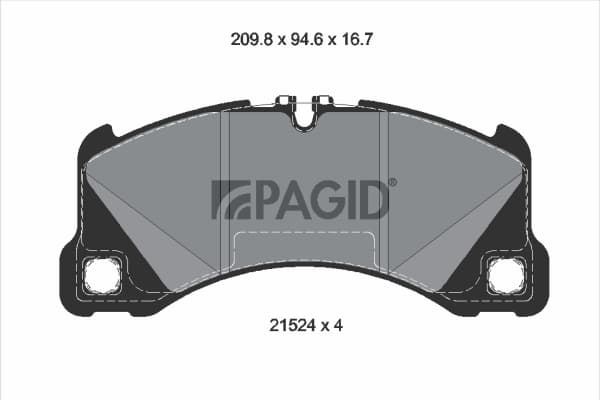 PAGID Sada brzdových platničiek kotúčovej brzdy T2846N 1