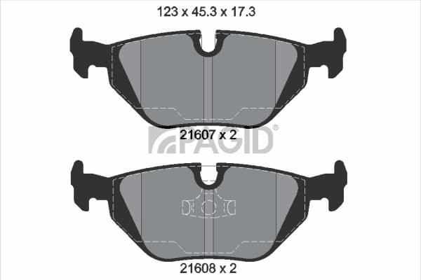 PAGID Sada brzdových platničiek kotúčovej brzdy T1039N 1
