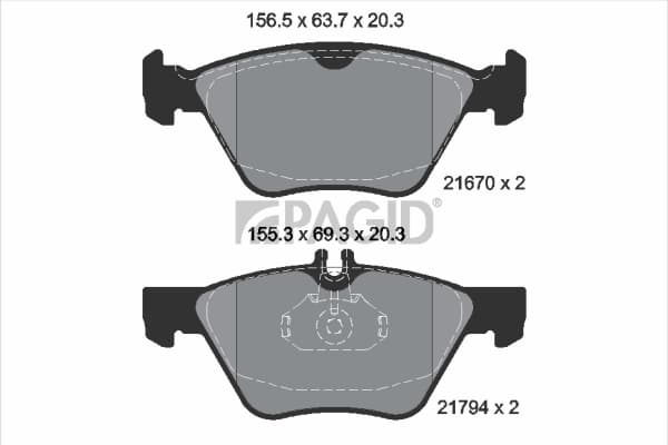 PAGID Sada brzdových platničiek kotúčovej brzdy T1092N 1