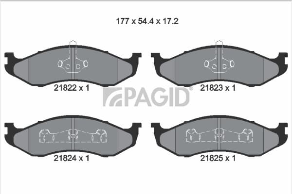PAGID Sada brzdových platničiek kotúčovej brzdy T1132N 1