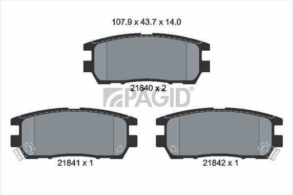 PAGID Sada brzdových platničiek kotúčovej brzdy T3019N 1