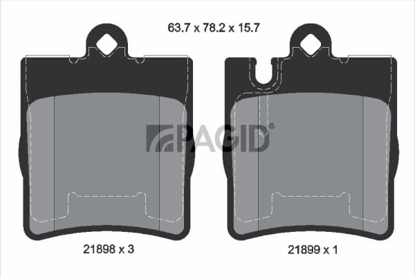PAGID Sada brzdových platničiek kotúčovej brzdy T1152N 1