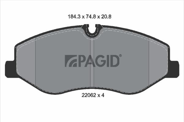 PAGID Sada brzdových platničiek kotúčovej brzdy T2414N 1