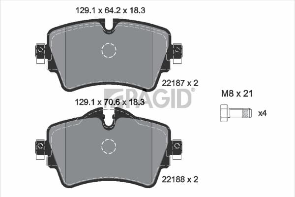 PAGID Sada brzdových platničiek kotúčovej brzdy T2410N 1