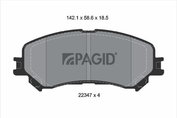 PAGID Sada brzdových platničiek kotúčovej brzdy T2554N 1