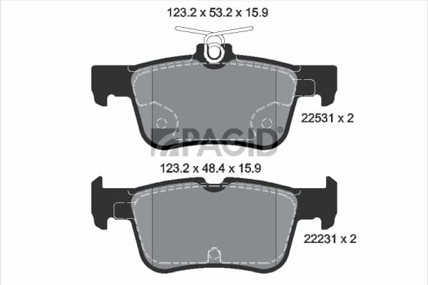PAGID Sada brzdových platničiek kotúčovej brzdy T4181N 1