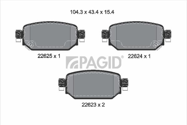 PAGID Sada brzdových platničiek kotúčovej brzdy T2771N 1