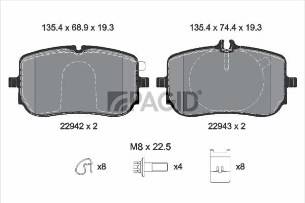 PAGID Sada brzdových platničiek kotúčovej brzdy T2819N 1