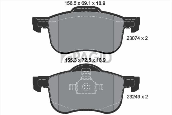 PAGID Sada brzdových platničiek kotúčovej brzdy T1579N 1