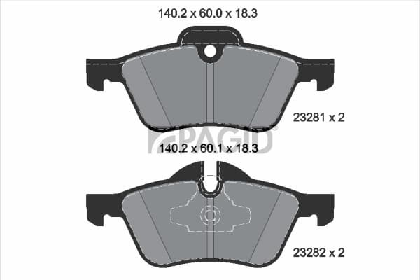 PAGID Sada brzdových platničiek kotúčovej brzdy T1220N 1