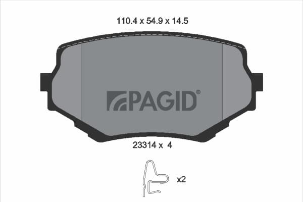 PAGID Sada brzdových platničiek kotúčovej brzdy T3112N 1