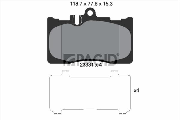 PAGID Sada brzdových platničiek kotúčovej brzdy T1294N 1