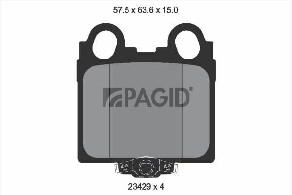 PAGID Sada brzdových platničiek kotúčovej brzdy T1475N 1