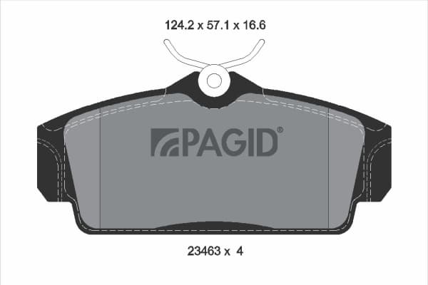 PAGID Sada brzdových platničiek kotúčovej brzdy T5121N 1