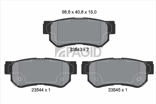 PAGID Sada brzdových platničiek kotúčovej brzdy T1305N 1
