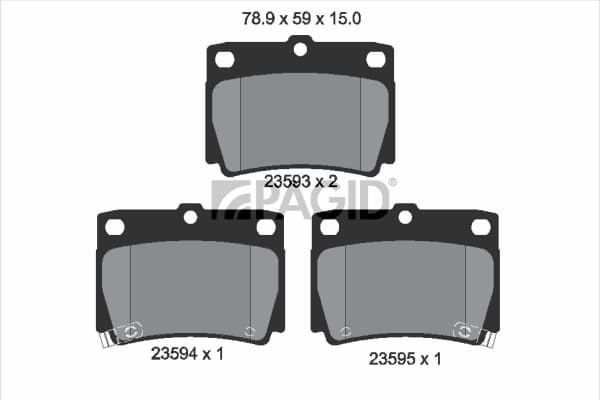 PAGID Sada brzdových platničiek kotúčovej brzdy T1254N 1