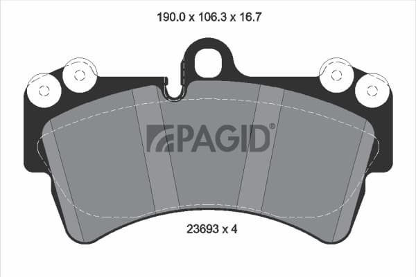 PAGID Sada brzdových platničiek kotúčovej brzdy T5148N 1