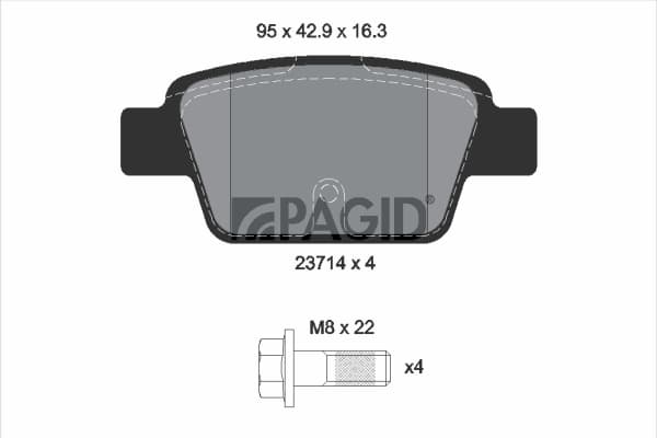 PAGID Sada brzdových platničiek kotúčovej brzdy T5165N 1