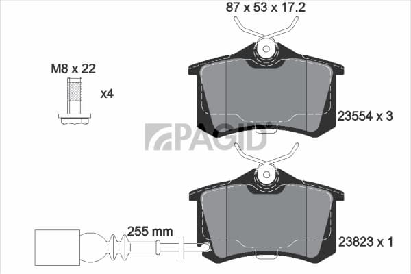 PAGID Sada brzdových platničiek kotúčovej brzdy T1392N 1