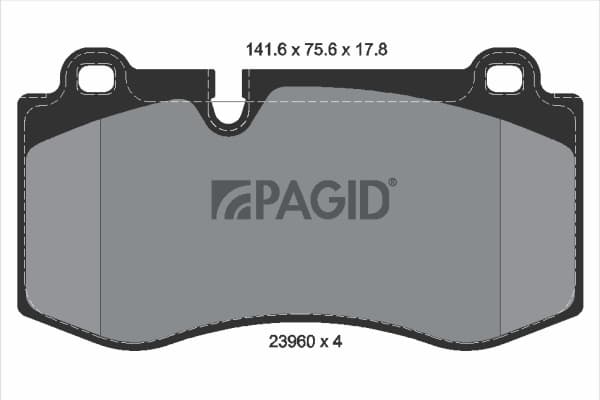 PAGID Sada brzdových platničiek kotúčovej brzdy T1454N 1