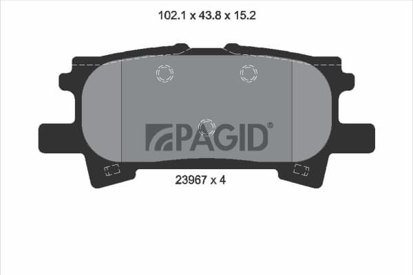 PAGID Sada brzdových platničiek kotúčovej brzdy T1379N 1